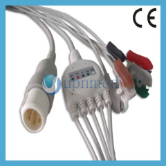 Philips one piece ECG cable with leadwires snap