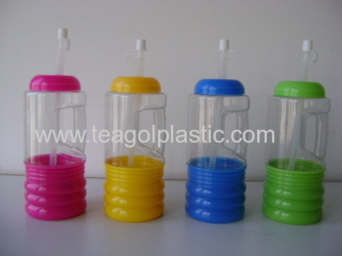 18oz sport sipper bottle with straw plastic