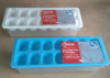 Plastic ice cube tray with storage bottom