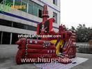 CE / UI Blower Red Inflatable Bouncy Castles With Slides For Hire