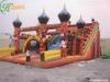 Large Colorful Castle Inflatable Bouncy Slide With Jumping Bouncer