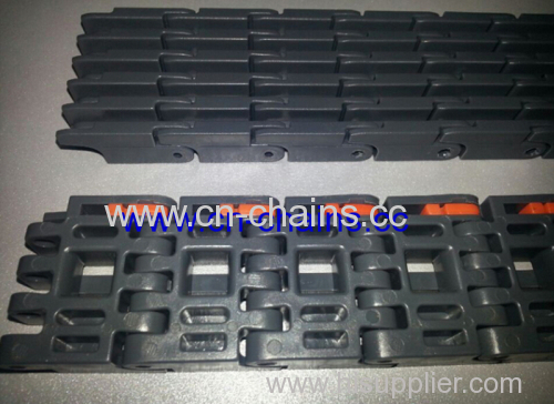 Raised Rib 1600 modular conveyor chain used in packaging machiney