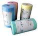 Customized Spunlace Non-Woven Cleaning Cloth Roll Yellow Green Red Blue