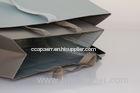 Recycle Matt Coated Paper Shoping Bags , 230gsm White Art Card Paper Carrier Bag