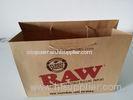 150gsm Brown Resealable Kraft Paper Bags For Grocery With Screen Printing