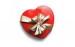 Small Heart Shaped Biscuit Gift Cardboard Boxes / Container Printed 200X100 mm