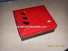 Red 4mm Thickness Cardboard Gift Boxes With 157gsm Art Paper Aqueous Coating