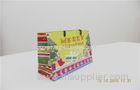 CMYK Printing Matt Finished Glitter Holiday Paper Bags PP / Cotton Rope Handle