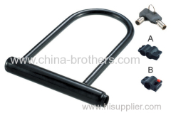 U-Shaped Black Bicycle Lock