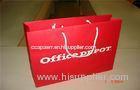 Recycled Red 157gsm Kraft Large Carrier Paper Bags UV Varnishing Printed