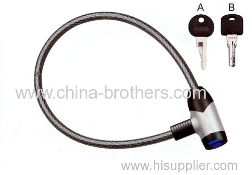Gray Color Cable Bicycle Lock