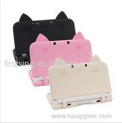 New Silicon Soft Case Cover For 3DS With Cat Ears Skin