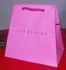 Luxury 190gsm White Art Card Jewelry Carrier Paper Bags Pink For Promotion