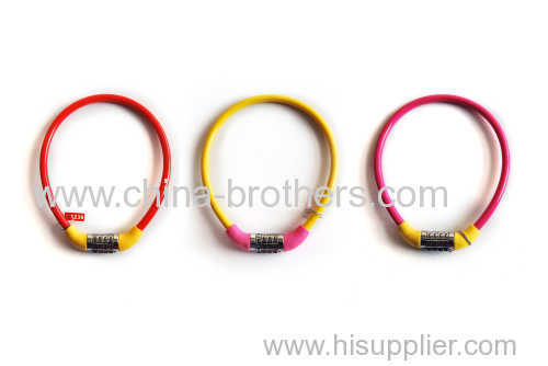 Good Quality Colorful Four Combination Cable Bicycle Lock