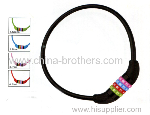Colorful Four Combination Cable Bicycle Lock