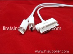 3 in 1 USB Car Charger Coil Cable Adapter For iPhone 5 4 4S Samsung i9500 HTC LG