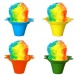 8 oz snow cone shave ice flower cup variety color