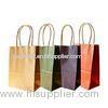 Colorful Hot Stamping 180gsm Brown Kraft Paper Carrier Bags Printed for Shopping