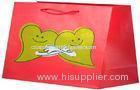 Promotional Holiday Kraft Paper Shopping Bags Red with String Handle Offset Printing