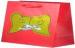 Promotional Holiday Kraft Paper Shopping Bags Red with String Handle Offset Printing