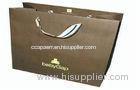 Paper Handmade Shopping Bags For Clothes , Brown Laminated Paper Carrier Bag