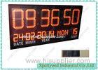 Custom Red Led Digital Clock Display , Digital Clock Board 100cm x 50cm