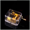 HAND CRANK ACRYLIC MUSIC BOX SIMPLE AND CLEAR MUSIC BOX