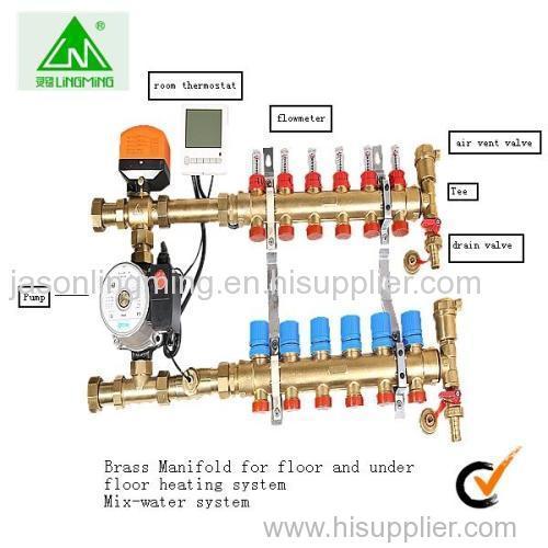 brass water underfloor heating valves