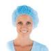 18" Nurse Clip Disposable Surgical Caps With Blue PP Nonwoven