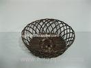 Decorative Stackable Poly Rattan Bread Baskets For Storage Oil Resistance