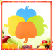 APPLE SHAPED PLASTIC CUTTING BOARD SET WITH 4 COLORS