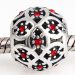 Sterling Silver Intricate Lattice Beads with Jet Austrian Crystal European Style Wholesale in Chian