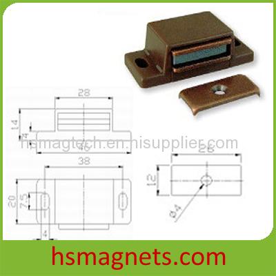 Brown Permanent Magnet Magnetic Door Stopper Catcher