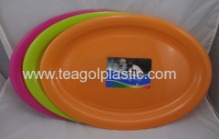 Large oval serving tray 52x37cm plastic colors