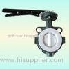 DIN, JIS High Performance Teflon / PTFE Lined Carbon Steel Wafer Butterfly Valves