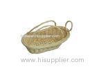 Weaving Wicker Baskets With Handles Wine Bottle Carrier For Restaurant