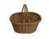 Outdoor Wicker Baskets With Handles In Dark Brown For Food