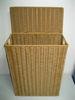 Dark Brown Rattan Laundry Basket With Lid , Rattan Laundry Hamper