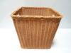 Dark Brown Poly Rattan Laundry Basket With Handle For Bathroom