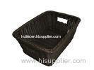 Colorful Plastic Rattan Laundry Basket / Dirty Clothes Hamper