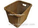 Dark Brown PP Rattan Laundry Basket With Handles By Handmade
