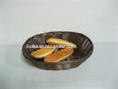 Colorful Oval Hollow PP Rattan Bread Baskets Washable For Bakery And Restaurant