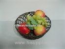 Colorful Flower Hollow PP Rattan Bread Baskets Washable For Restaurant