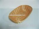 Oval Poly Rattan Fruit Basket Eco-friendly Washable LFGB Certificate