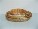 PP Hollow Cane Silk Rattan Fruit Basket Eco-friendly Washable Beige