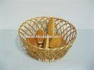 Flower Poly Rattan Fruit Basket Eco-friendly Washable With LFGB Certificate