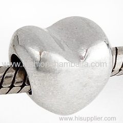 European Style Sterling Silver Heart Beads