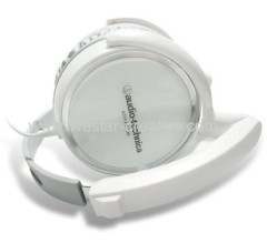 Audio Technica ATH-FC700 Foldable Cup Headphones Quick Fit Headband White