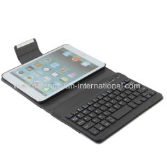 Leather Case cover with Removable Bluetooth Keyboard for iPad Mini