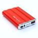 Red Aluminum Iphone Power Bank 3600mAh , Lightweight Portable Power Battery Charger